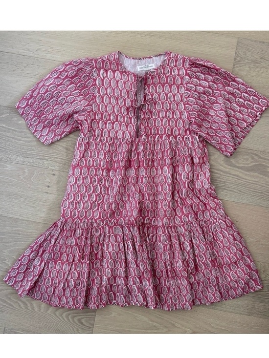 Emerson Fry Dresses & Skirts - Emerson Fry Floral A-Line Dress Pink White Short Puff Sleeve Ruffle XS/S